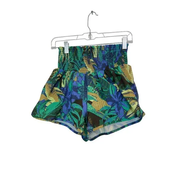 aerie Shorts Aerie Offline Smocked Floral Running Shorts M